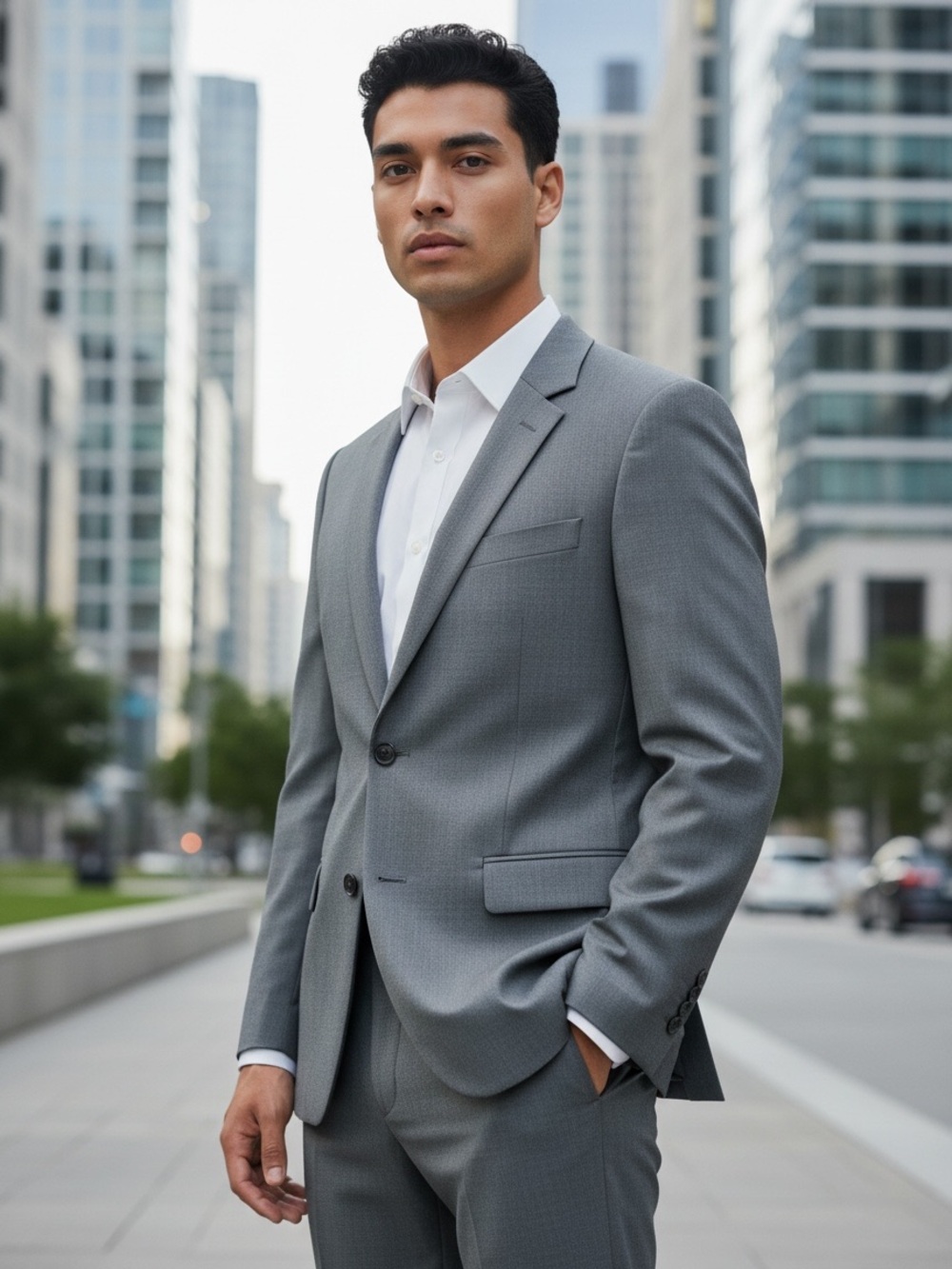 Michael Kors Men's Two-Button Gray Sport Coat Blazer